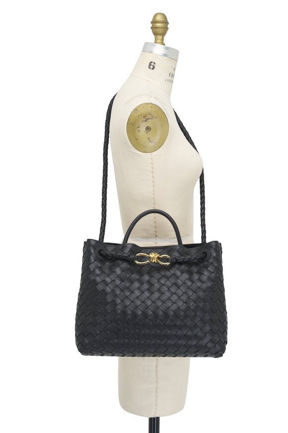 Bottega Veneta - Medium Andiamo Black Intrecciato Leather Bag