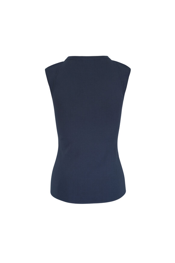 Akris Navy Stretch Silk Knit Top - view 5