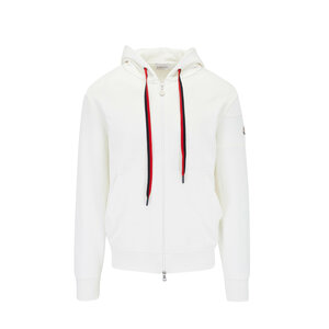 MONCLER アイボリー トレーナー Moncler Sweater with Embroidered Logo | Women's Clothing
