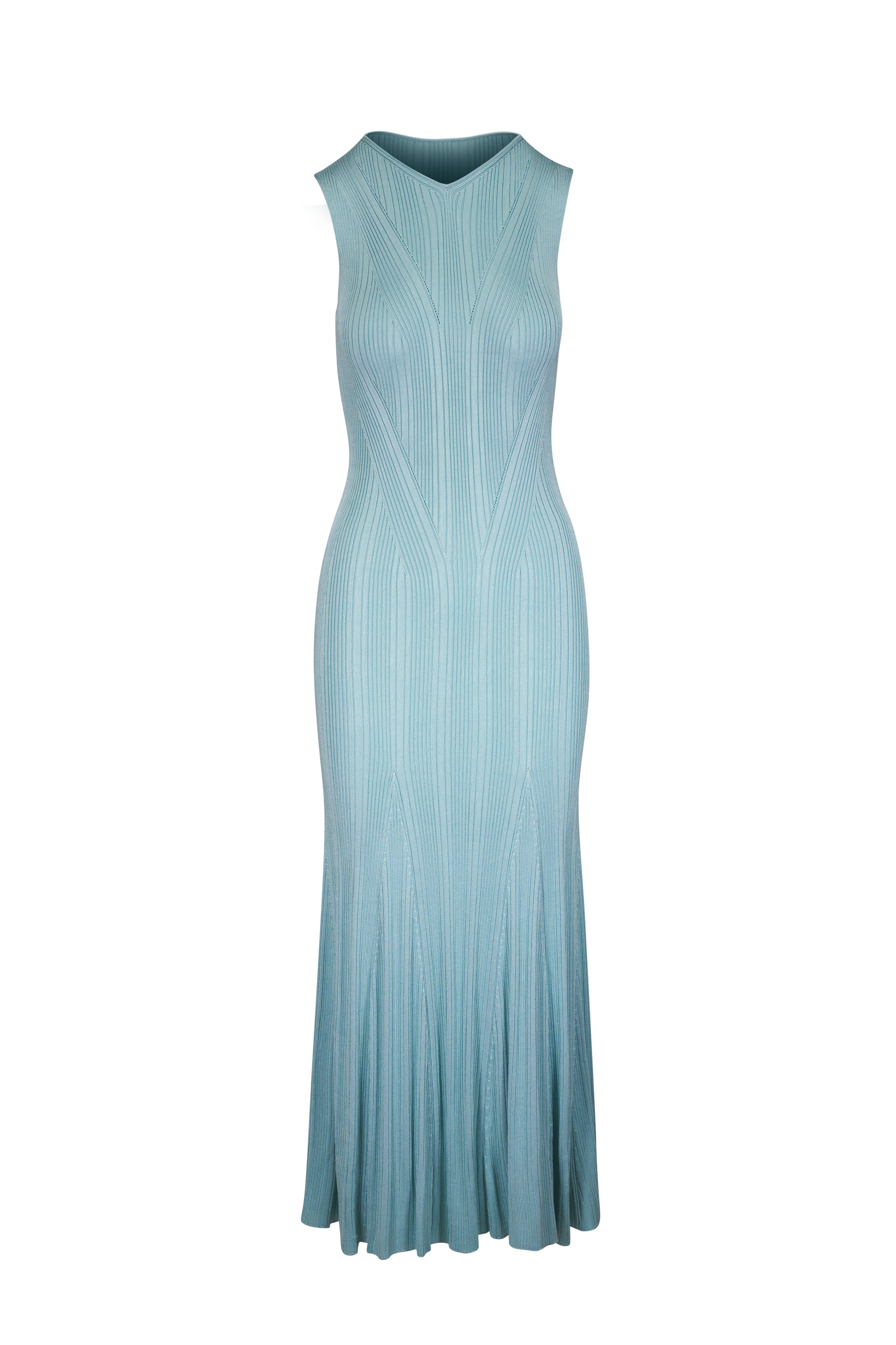 Adam Lippes - Vivian Mist Ribbed Maxi Dress