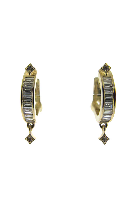 Loree Rodkin Tiny Gothic Gray Diamond Earrings - view 1