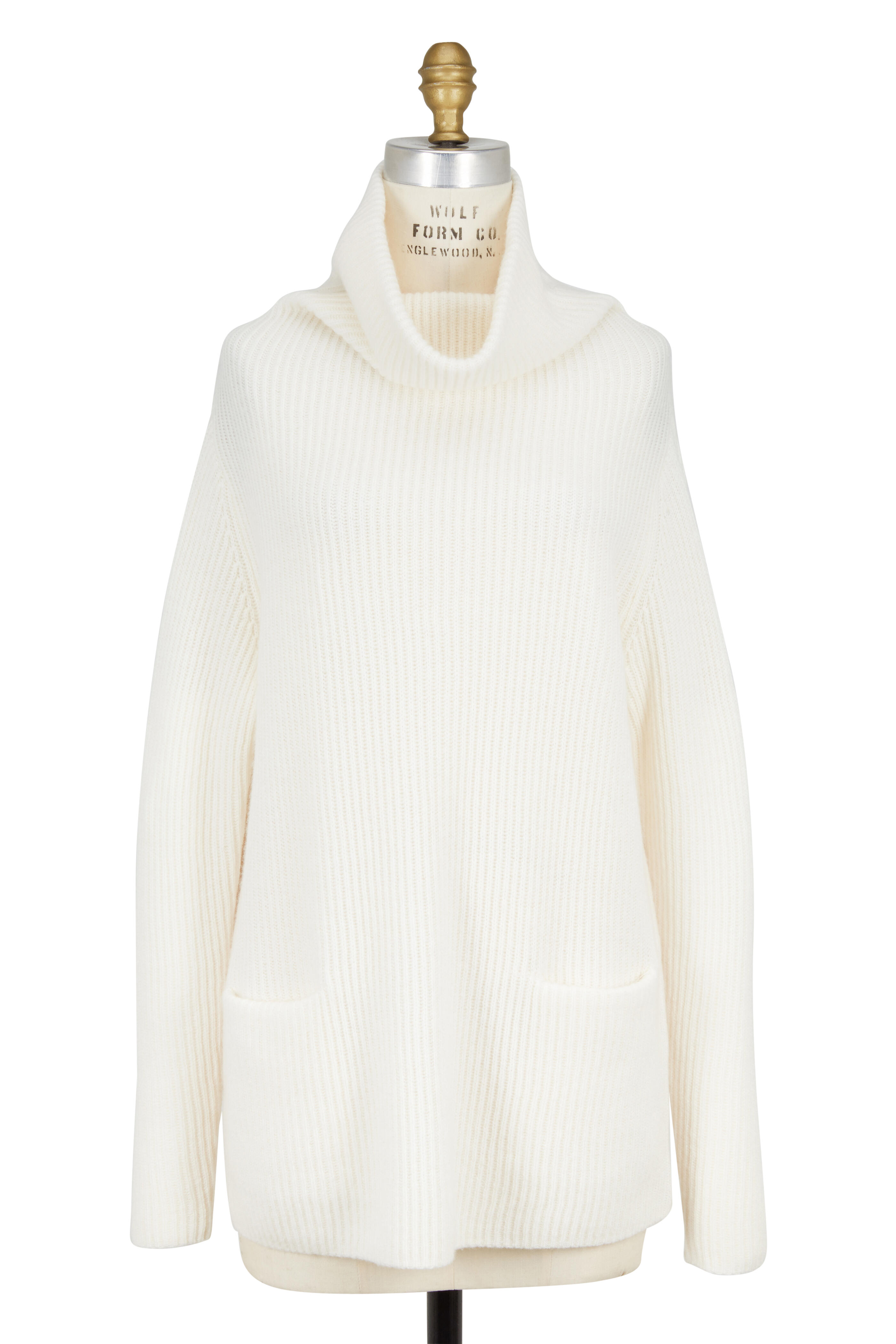 Vince - Optic White Cashmere Turtleneck Sweater