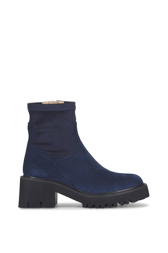 Ron White Kaylee French Navy Suede Zip Boot, 60mm - view 2