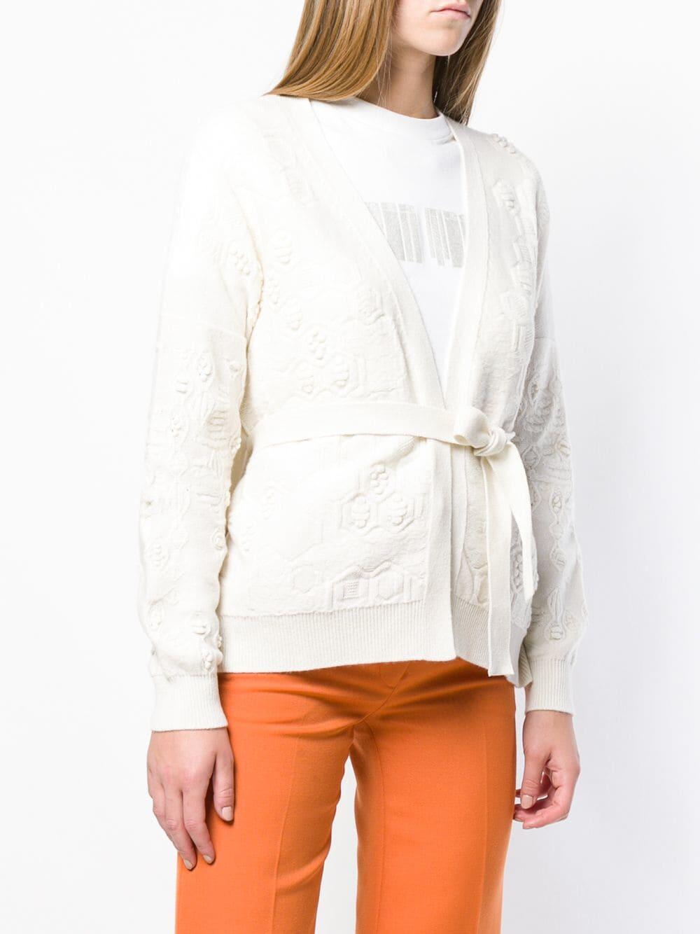 Barrie - Cream Cashmere Textured Cardigan