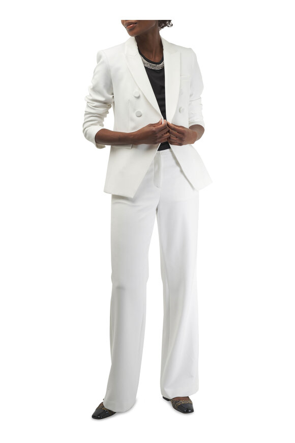 Veronica Beard - Tonelli Off White Tuxedo-Stripe Pant