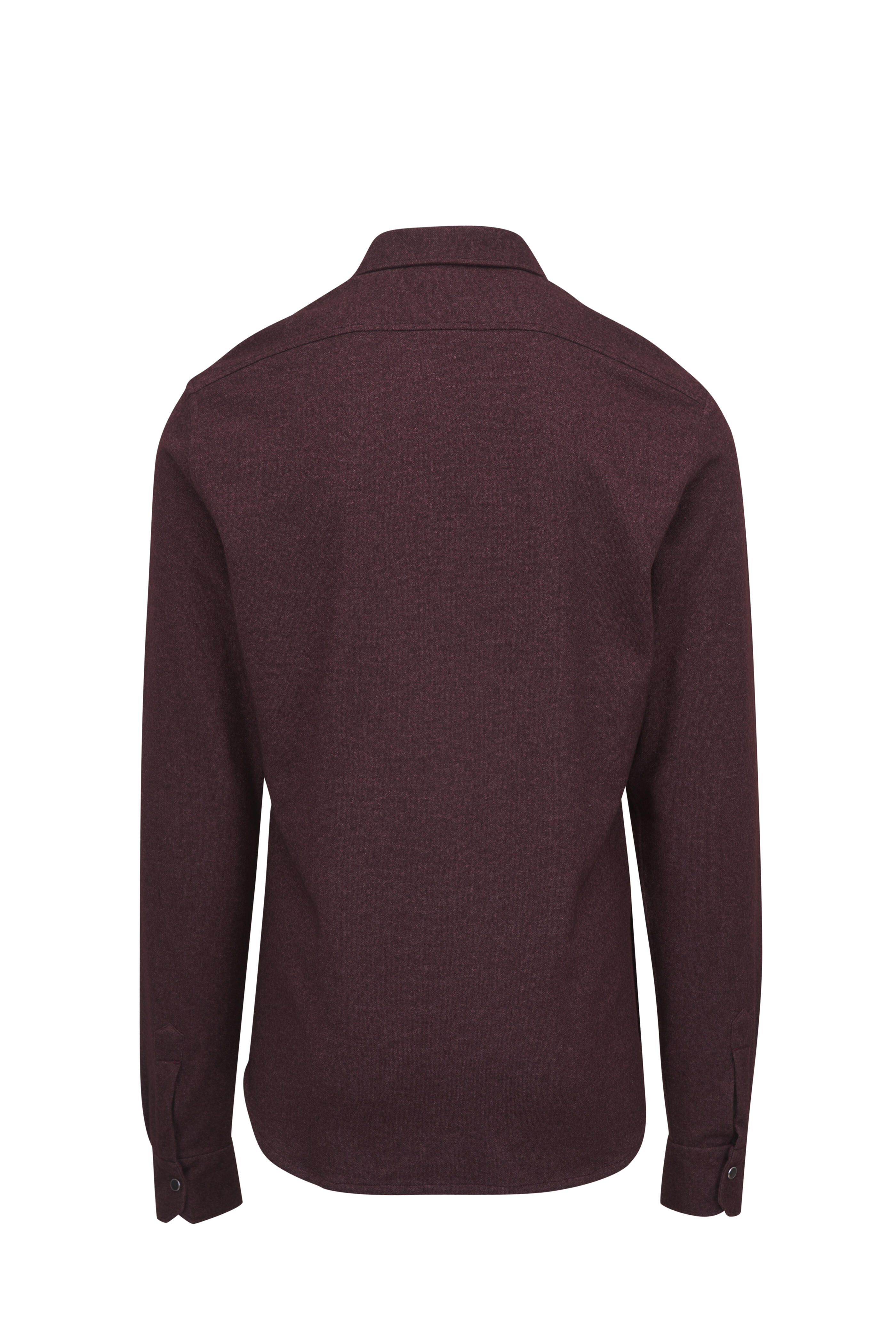 Kiton - Burgundy Silk & Cashmere Overshirt