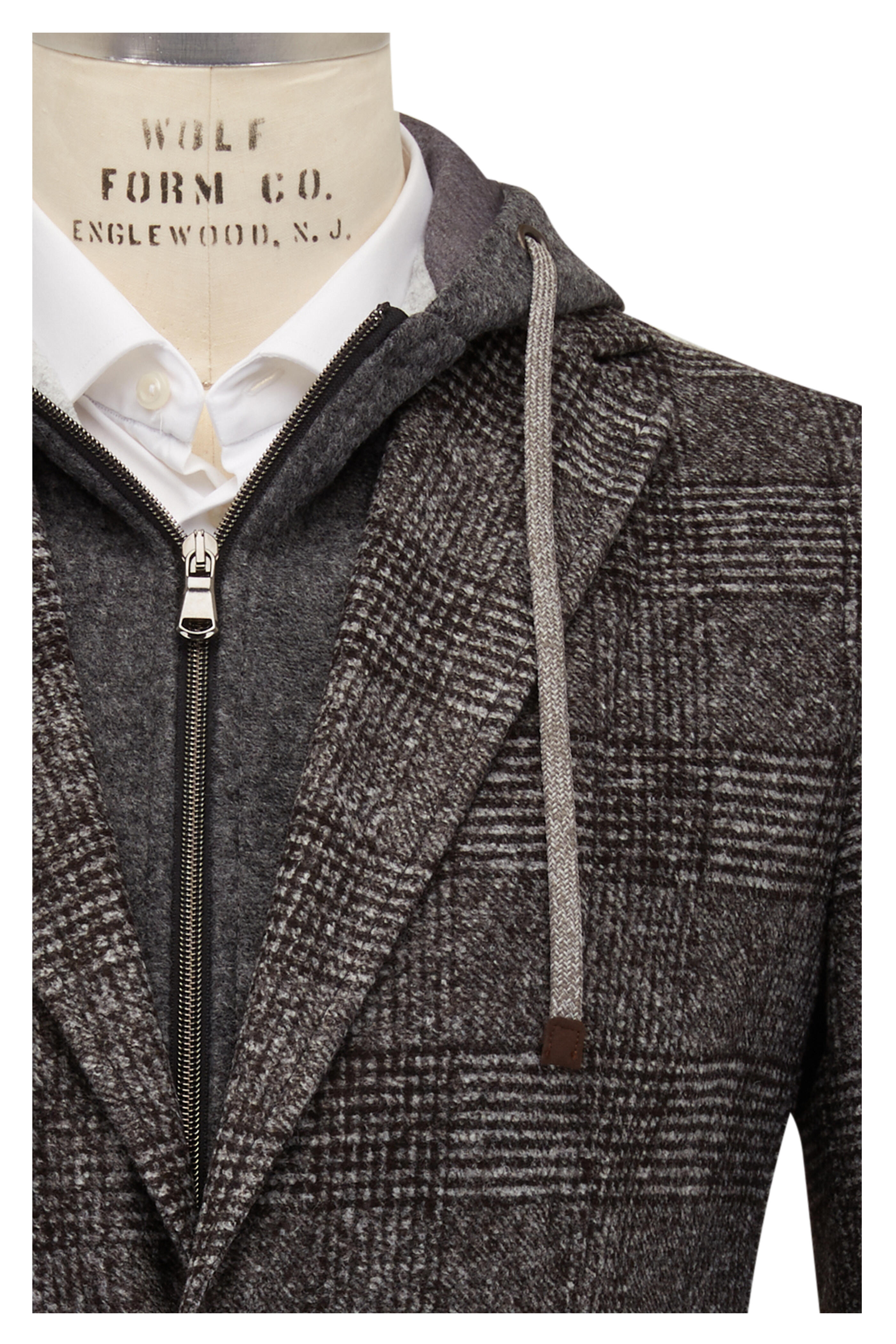Fradi - Gray & Black Check Convertible Sportcoat