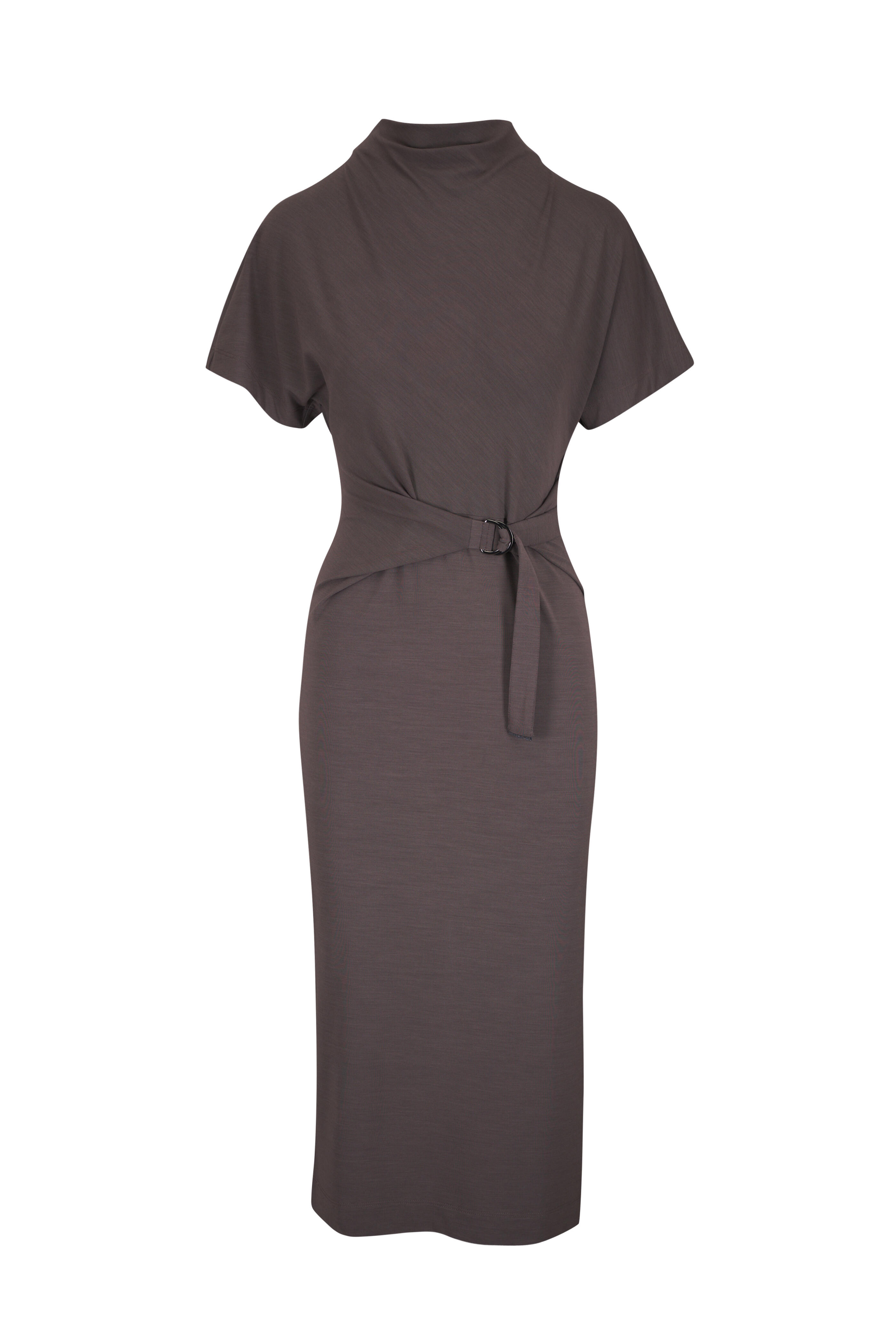 Brunello Cucinelli - Ebony Belted Midi Dress