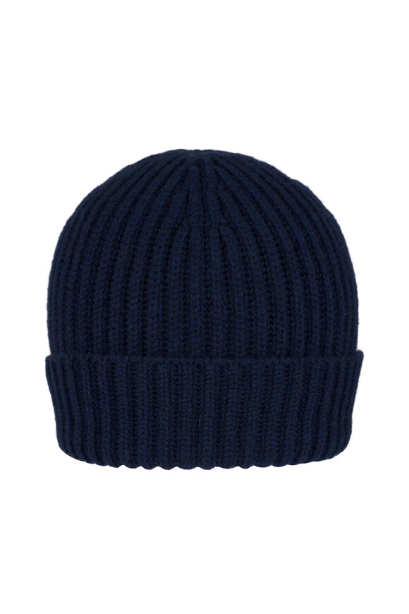 Loro Piana Maglia Inglese Argo Blue Mélange Cashmere Beanie