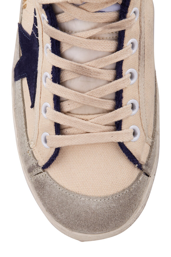 Golden Goose - Super-Star Cream Canvas Low Top Sneaker