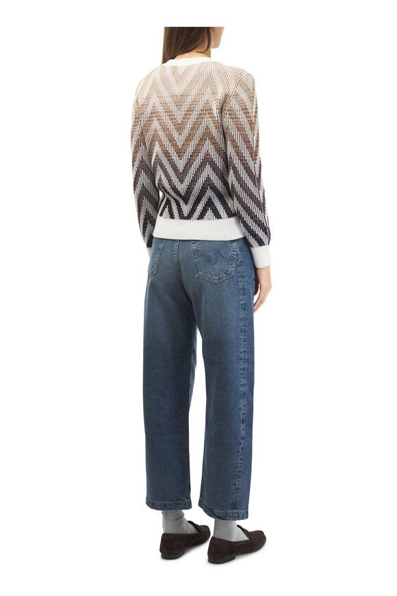 Missoni - Beige Multicolor Chevron Wool & Cotton Sweater