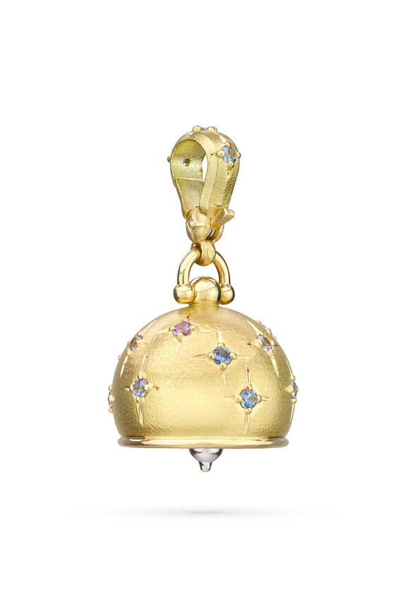 Paul Morelli 18k Yellow Gold Star Scape Bell Pendant - view 1