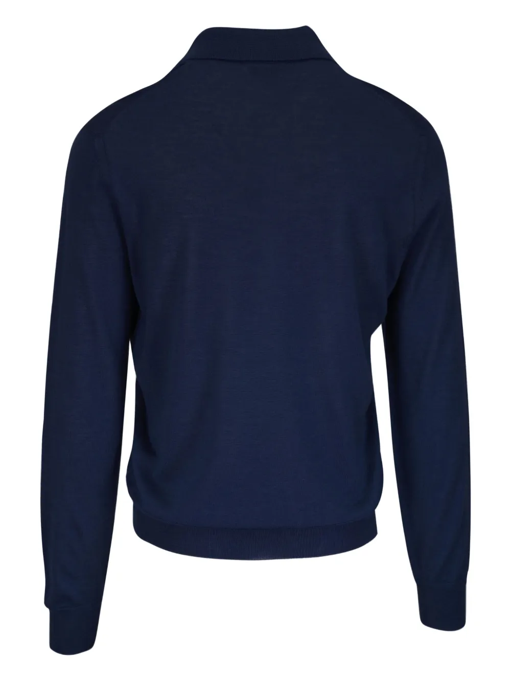 Tom Ford - Midnight Blue Cashmere & Silk Long Sleeve Polo