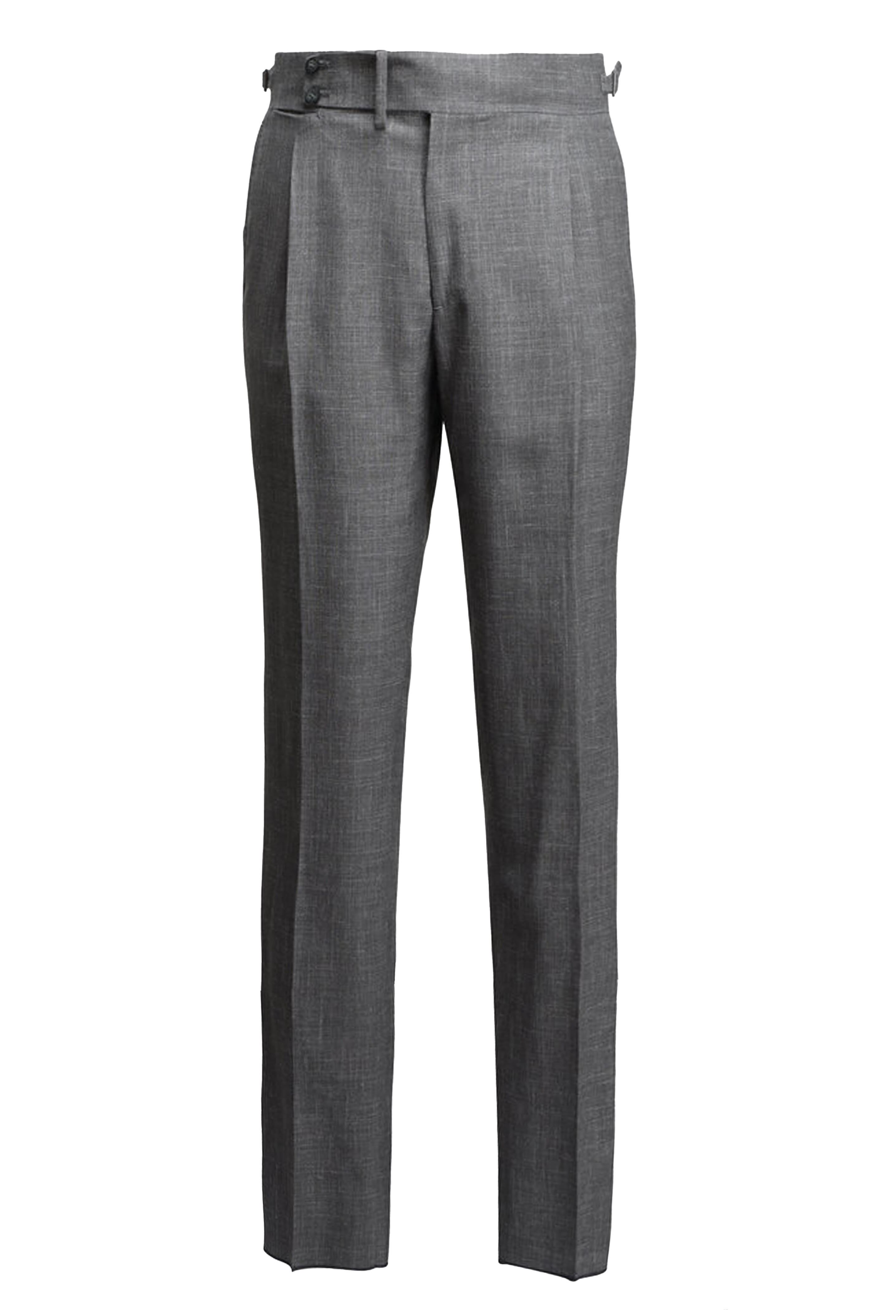 Isaia - Mid Gray Single Pleat Dress Pant