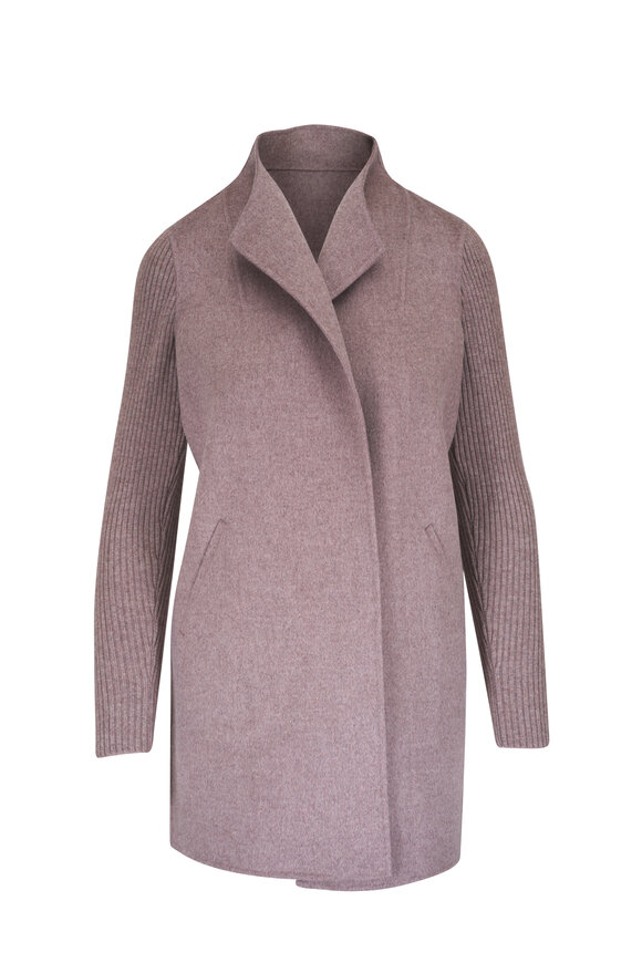 Kinross Rib Sleeve Seal Wool & Cashmere Coat