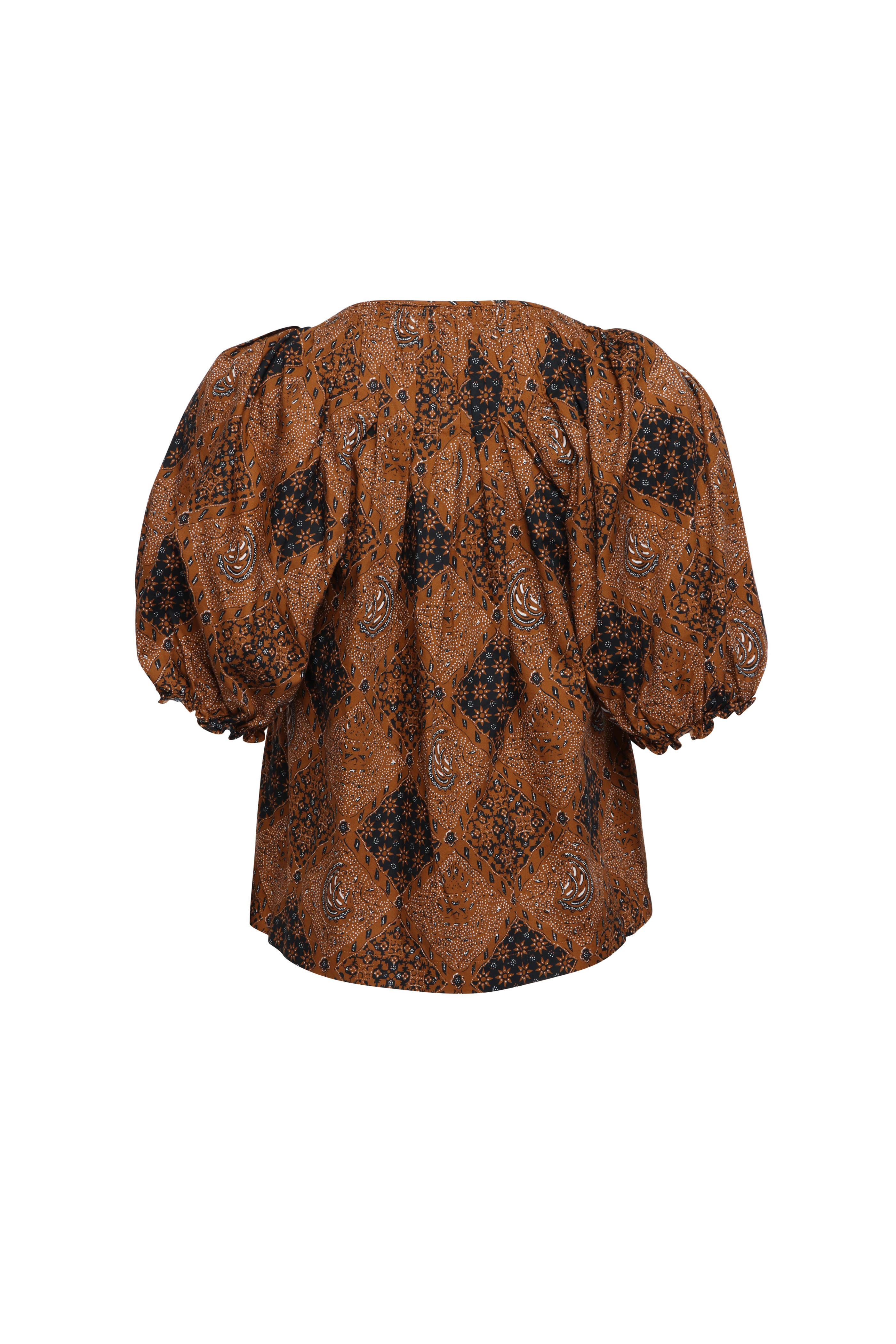 The Great - Moorland Geo Bandana Print Top
