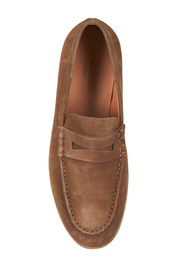 Heschung Aloe Tan Suede Penny Loafer - view 3