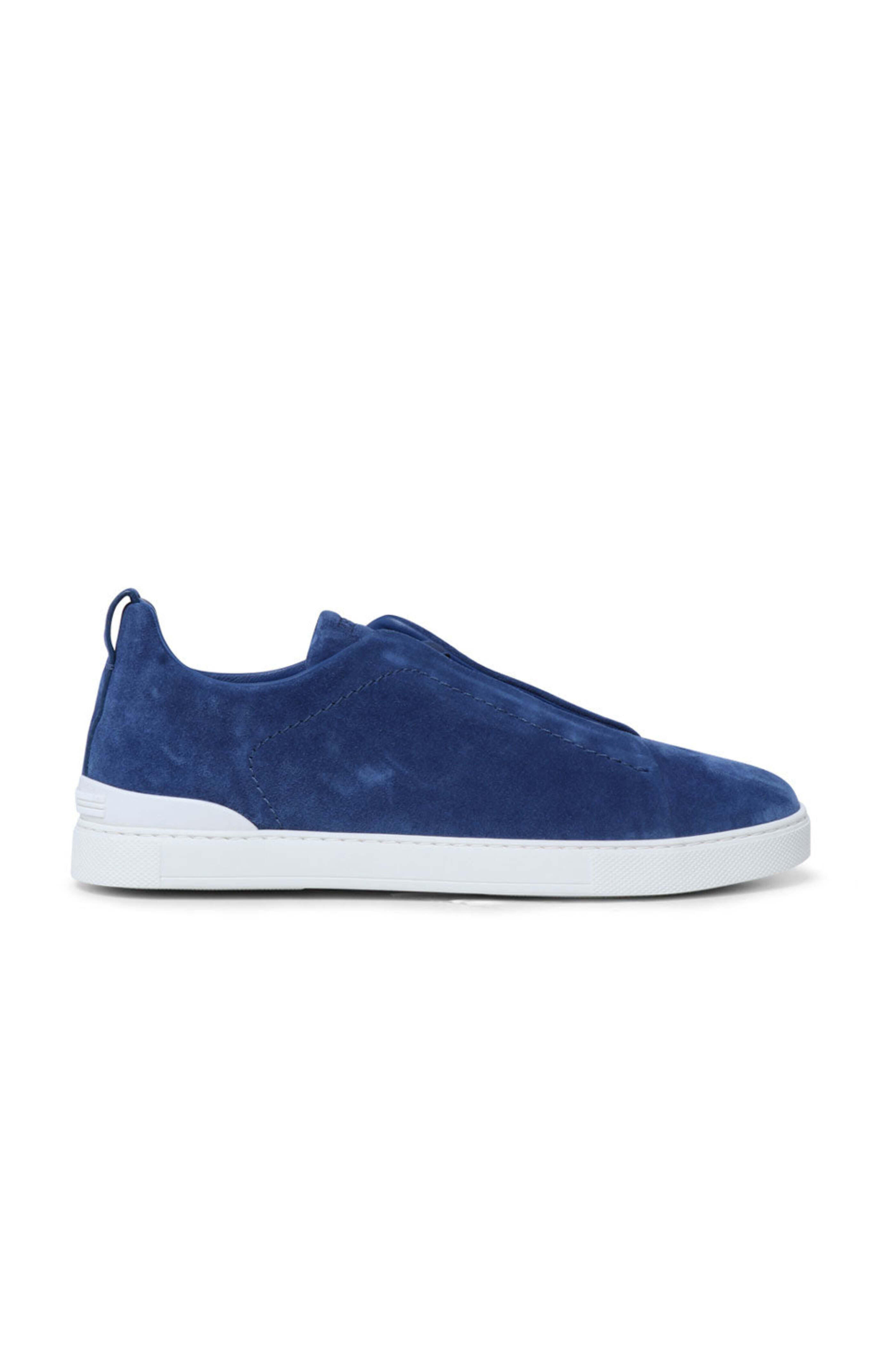 Zegna - Utility Suede Triple Stitch Sneakers in Light Blue