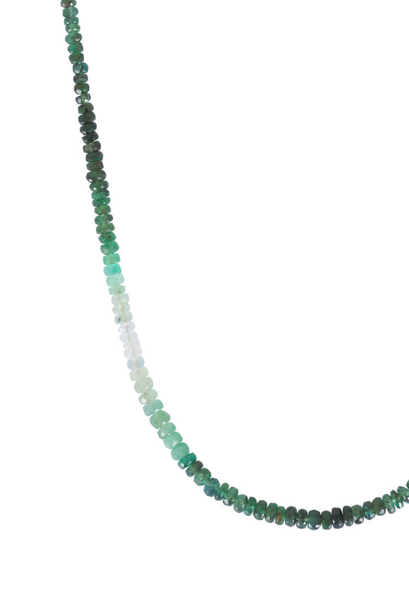 Cristina V. Green Multi Emerald Rondelle Necklace - view 2
