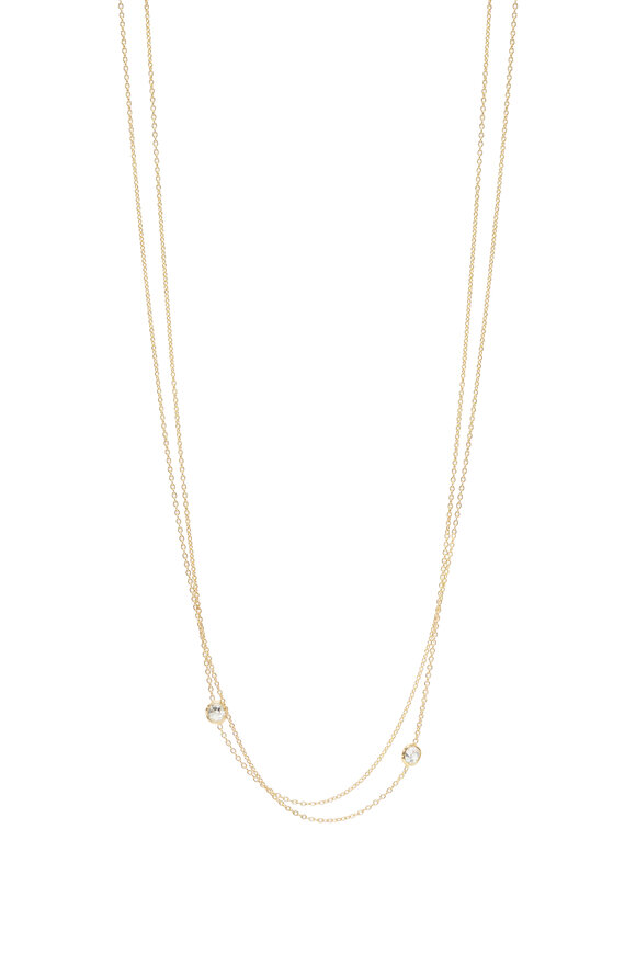 Renee Lewis Antique Diamond Two Chain Necklace - view 1