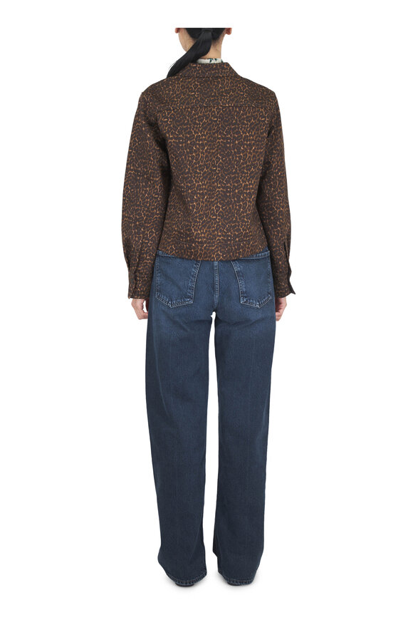 Odeeh Almond Chine Blossom Print Silk Blouse - view 3