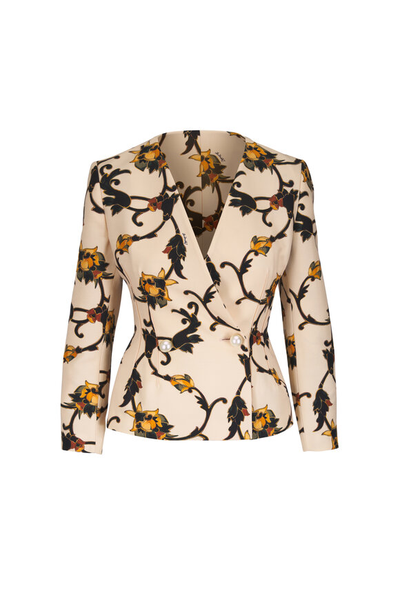 La DoubleJ La Milanese White Buttercup Print Jacket - view 1