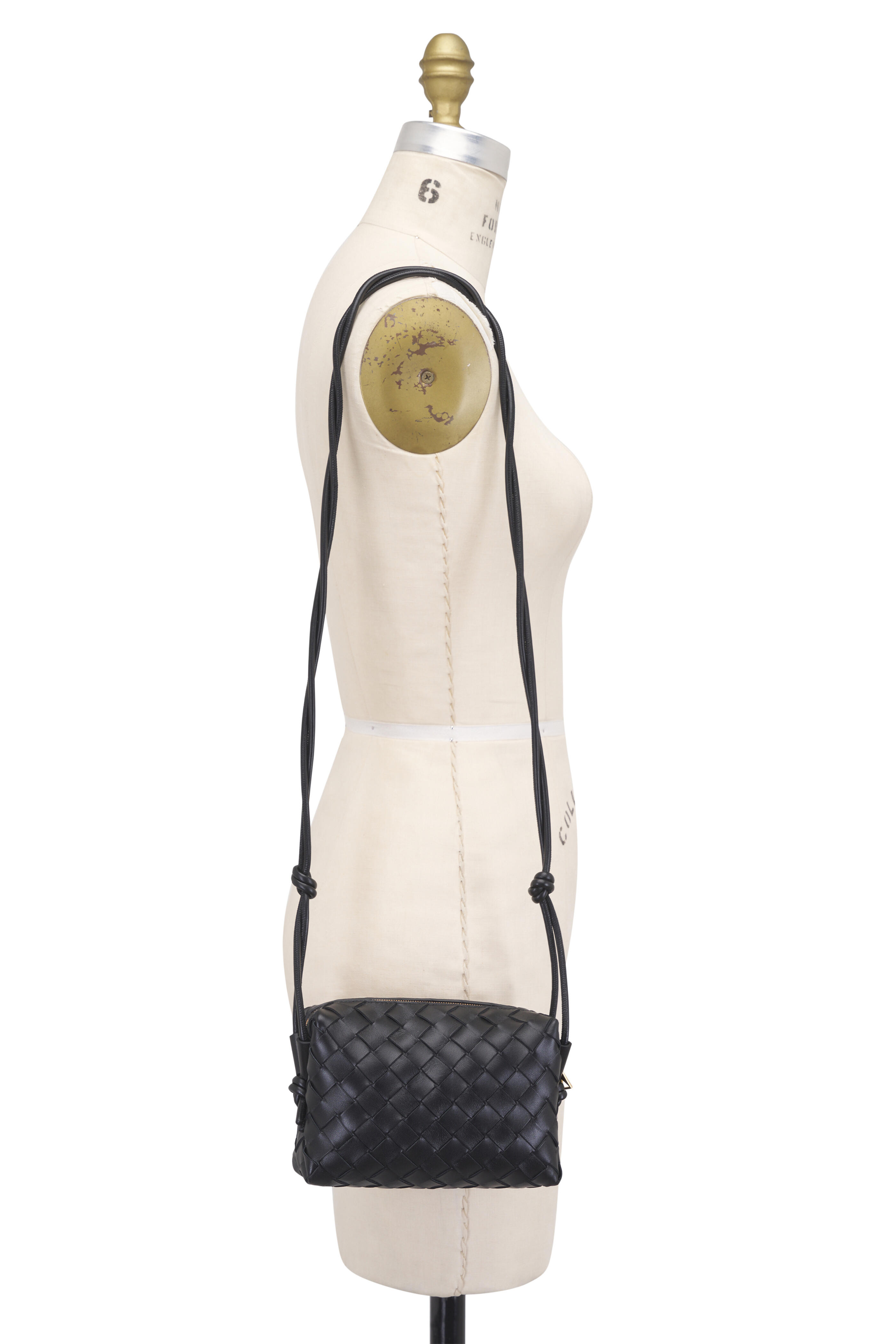 Bottega Veneta - Mini Loop Black Intrecciato Leather Bag