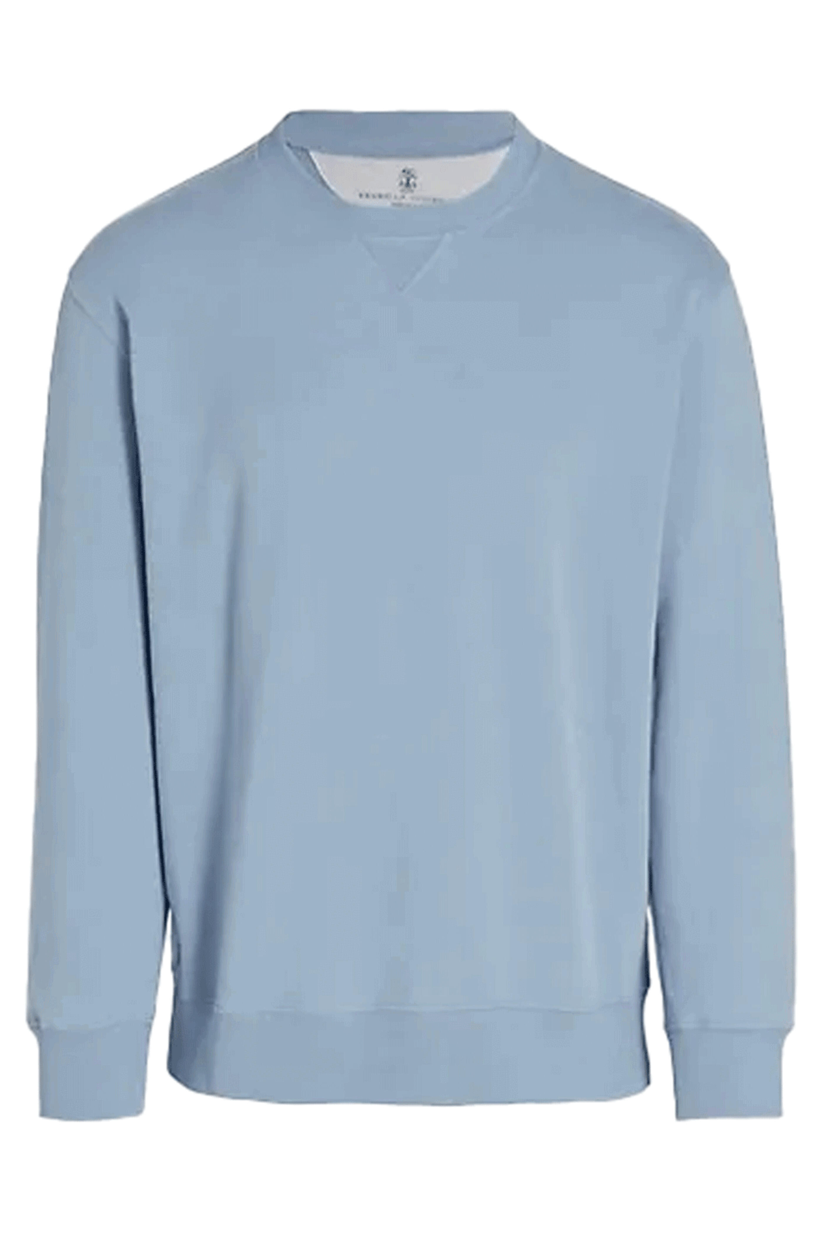 Brunello Cucinelli - Blue Cornflower Cotton Crewneck Sweatshirt