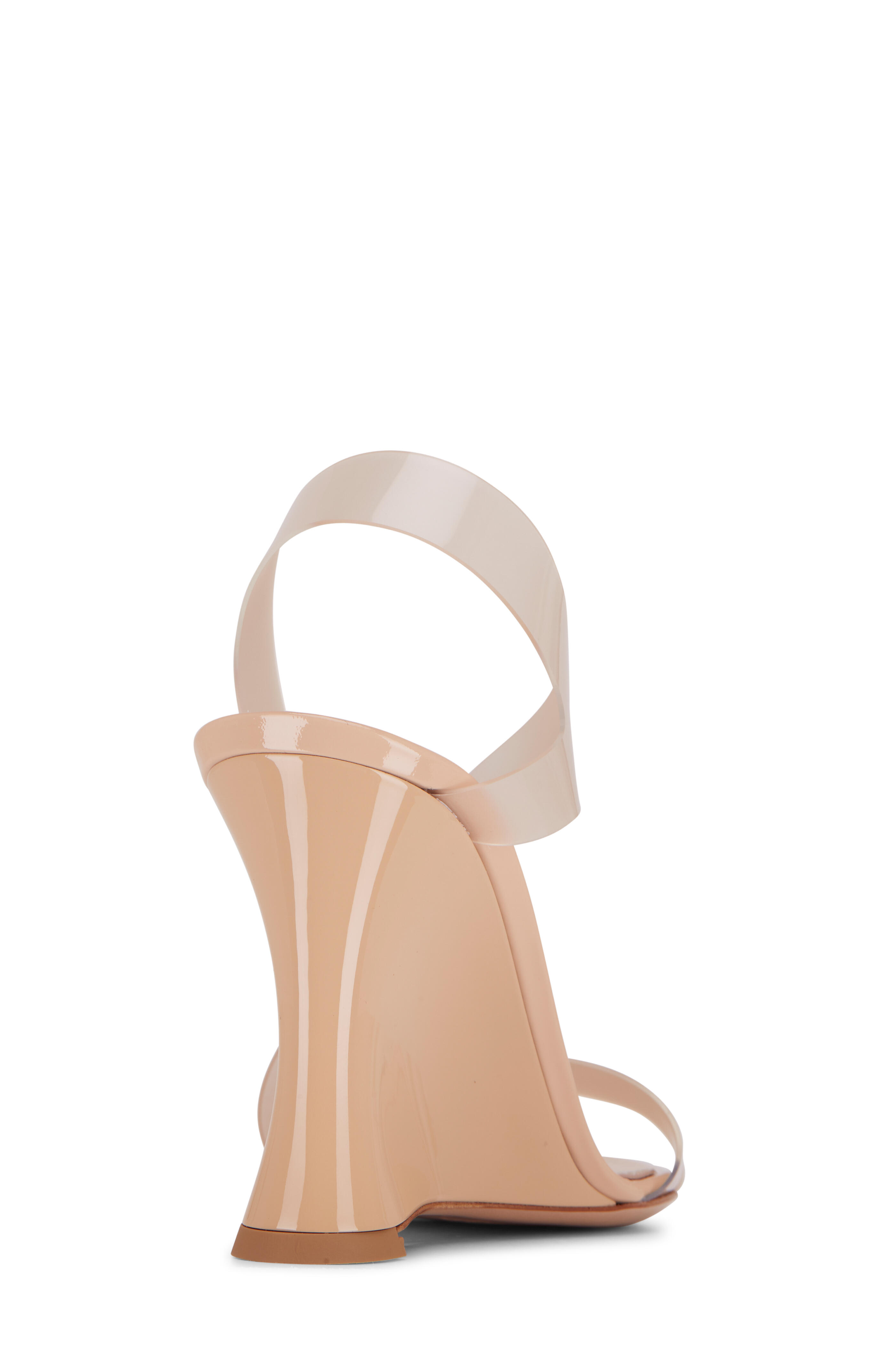 Gianvito Rossi - Glass Transparent Wedge Sandal, 95mm