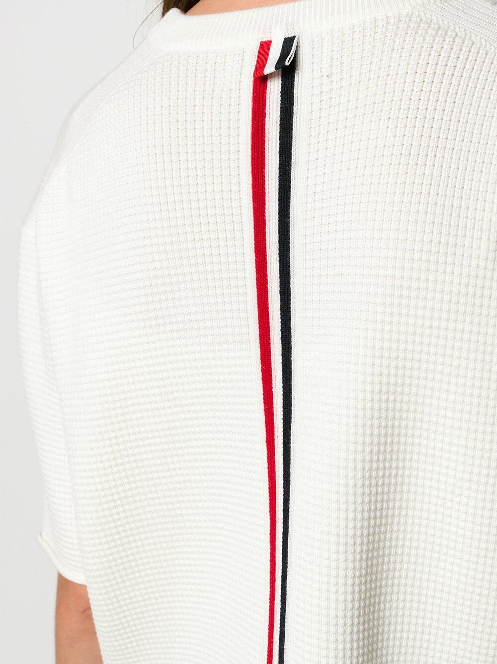 Thom Browne - White Wool Boxy Crop Sweater