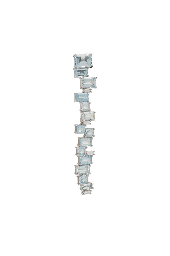 Kai Linz - Aquamarine & Diamond Cascade Earrings