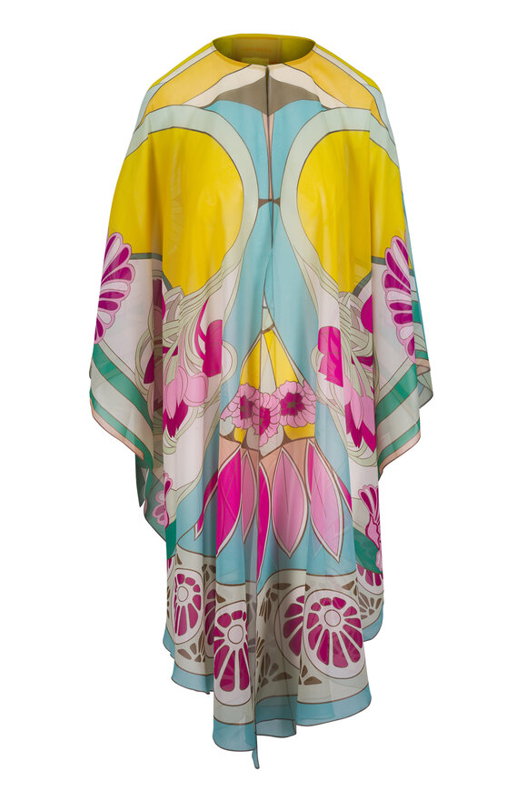La DoubleJ Maria Multicolor Placée Silk Cape