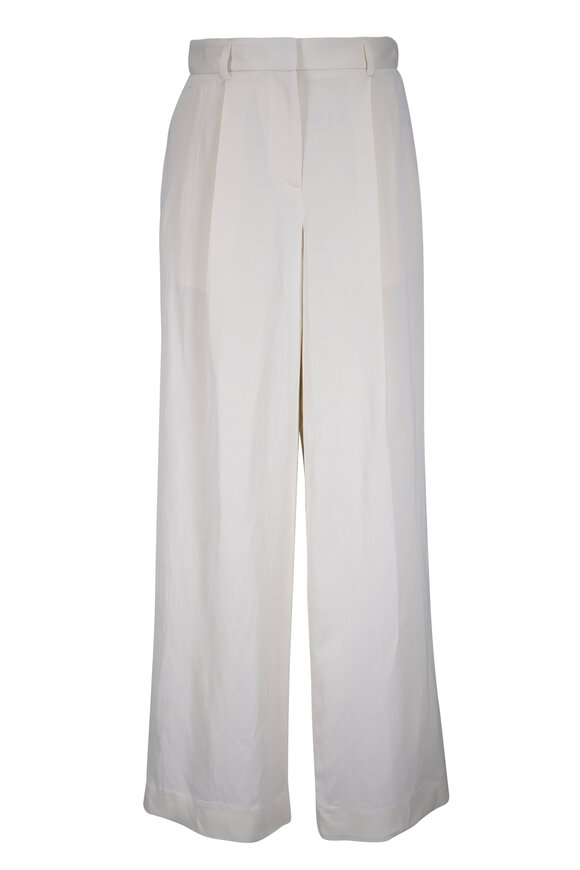 TWP Hudson St Bone Cotton & Linen Coated Pant