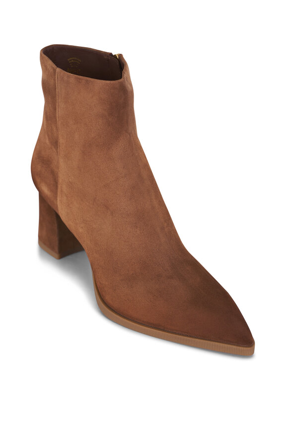 Gianvito Rossi - Vigcucu Cuoio Vitello Mesh Bootie, 85mm