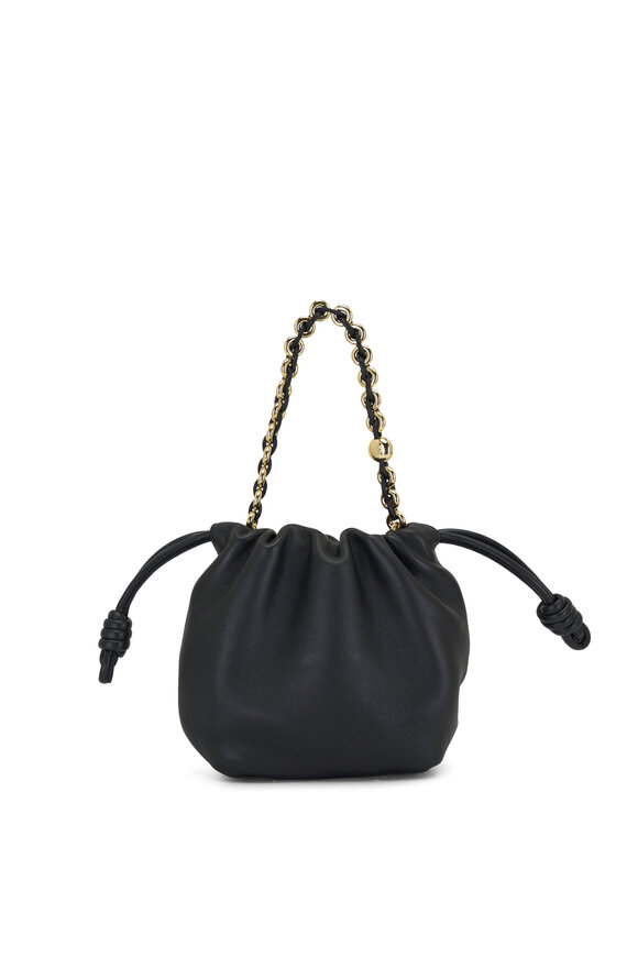 Loewe - Round Flamenco Black Leather Chain Bag 