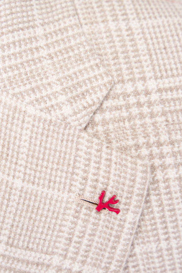 Isaia Tan Glenplaid Cashmere Sportcoat - view 5