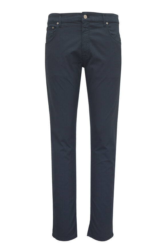 PT Torino Jazz Navy Blue Stretch Twill Five Pocket Pant - view 1