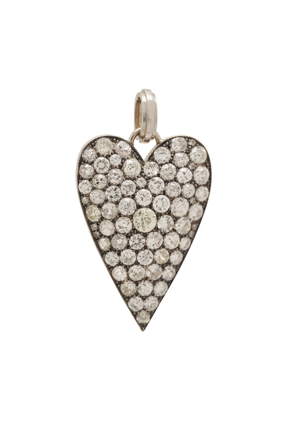 Sylva & Cie Diamond Heart Pendant