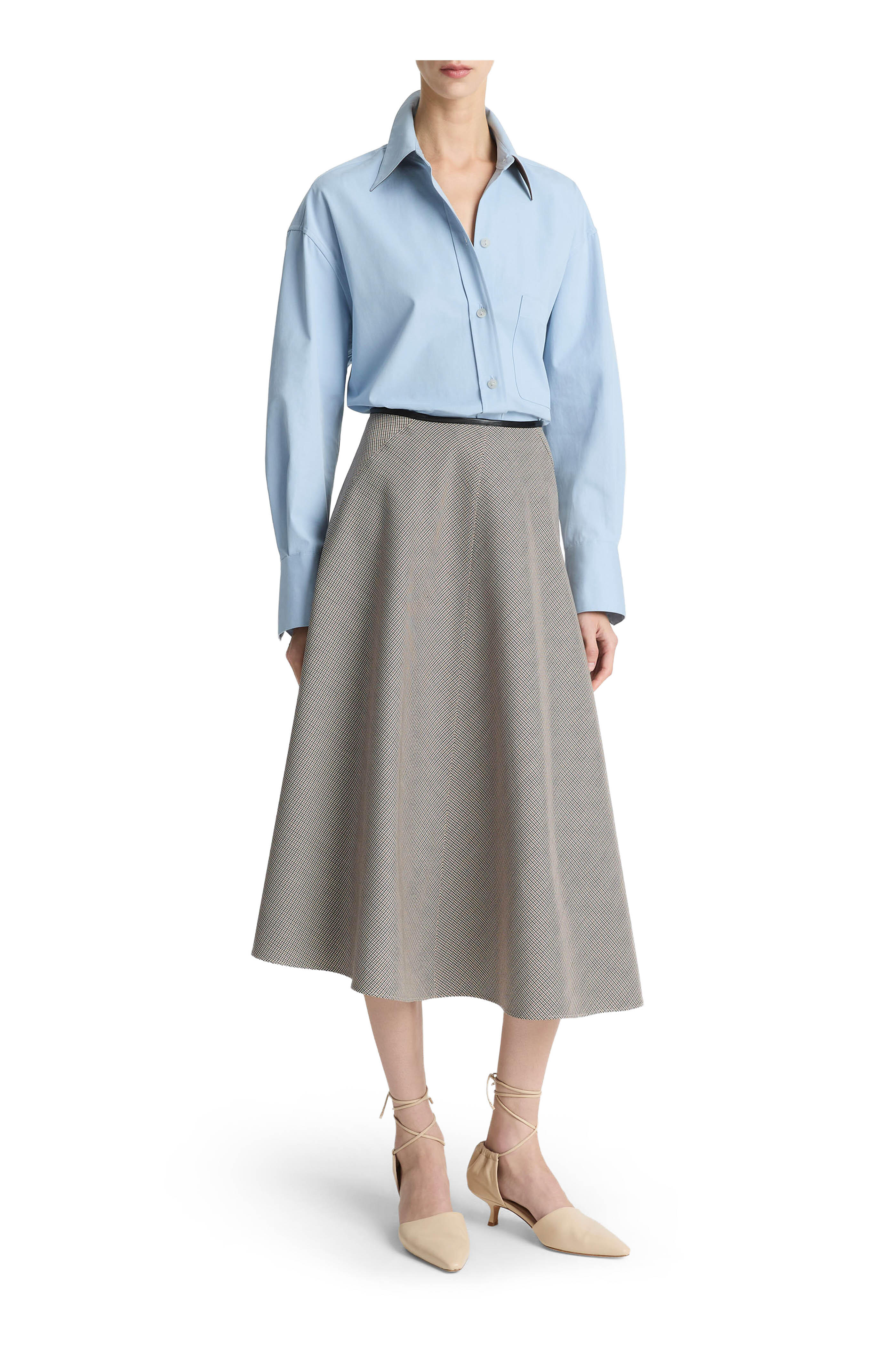 Vince - Black & Red Multi Houndstooth Skirt