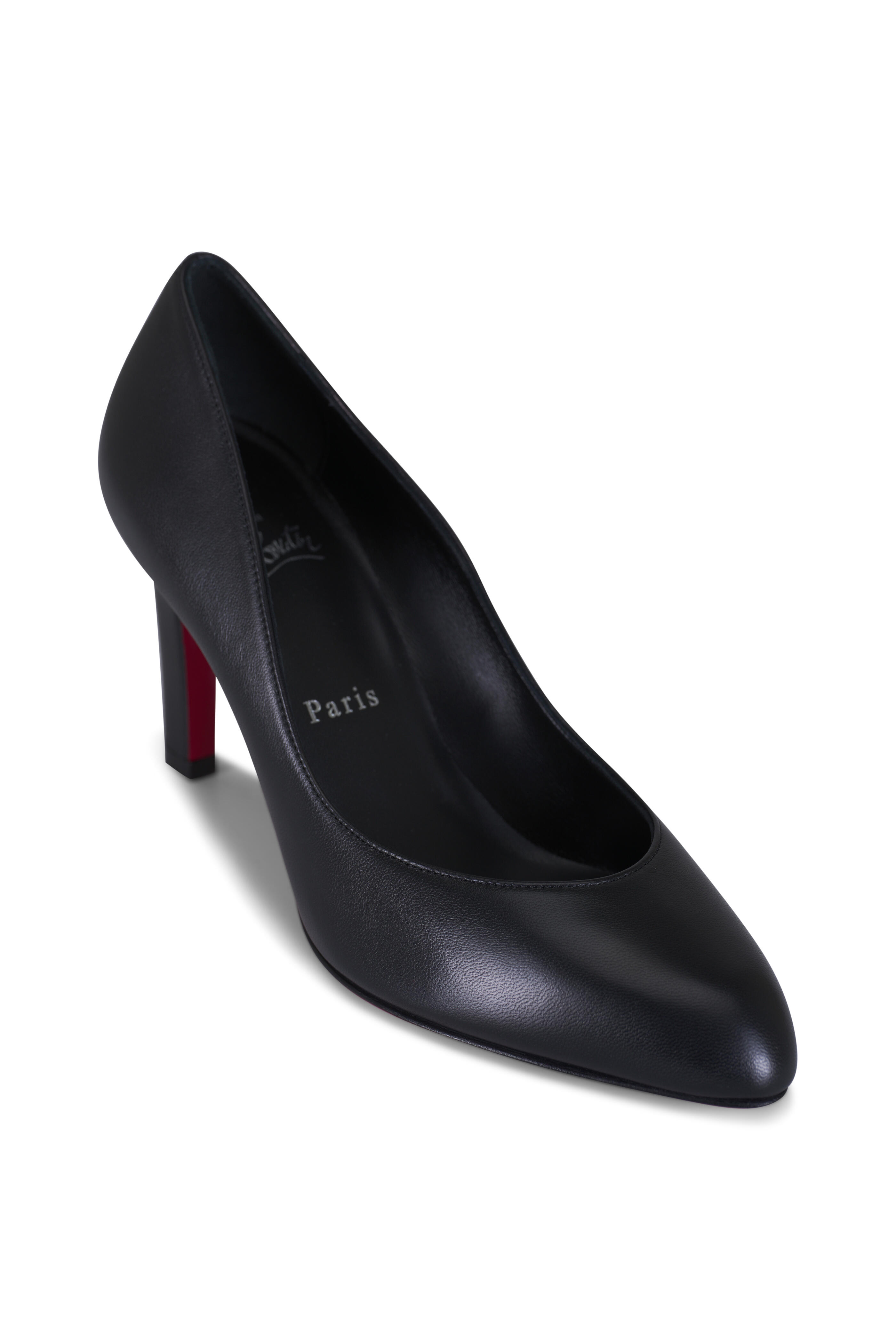Christian Louboutin - Fannylove Black Leather Pump, 85mm