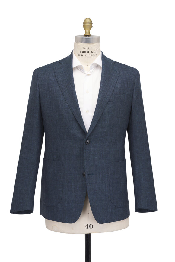 Atelier Munro Dark Teal Tonal Wool & Silk Sportcoat - view 2
