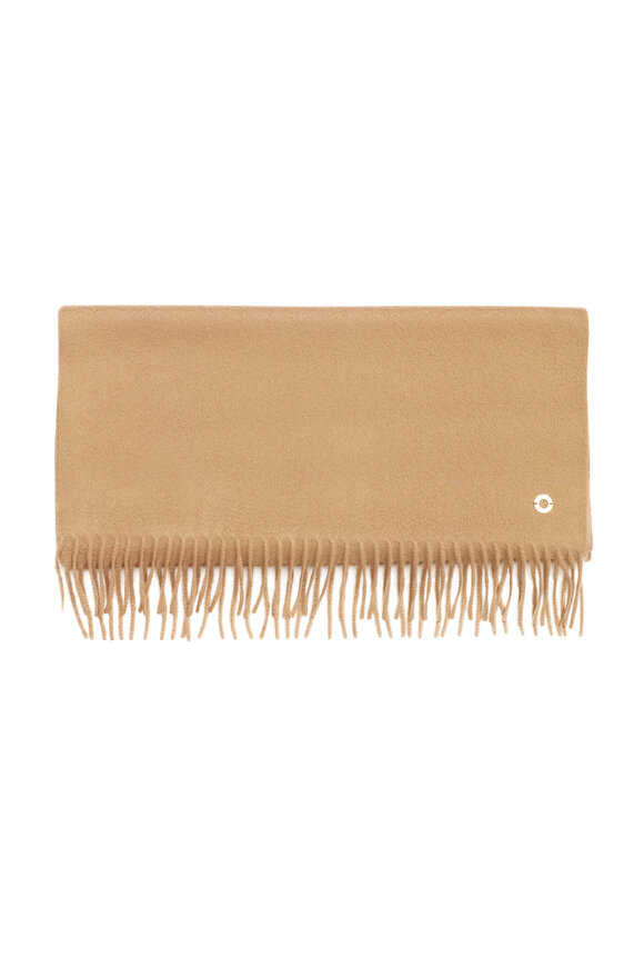 Loro Piana Sciarpa Grande Gold Double-Faced Cashmere Scarf - view 3