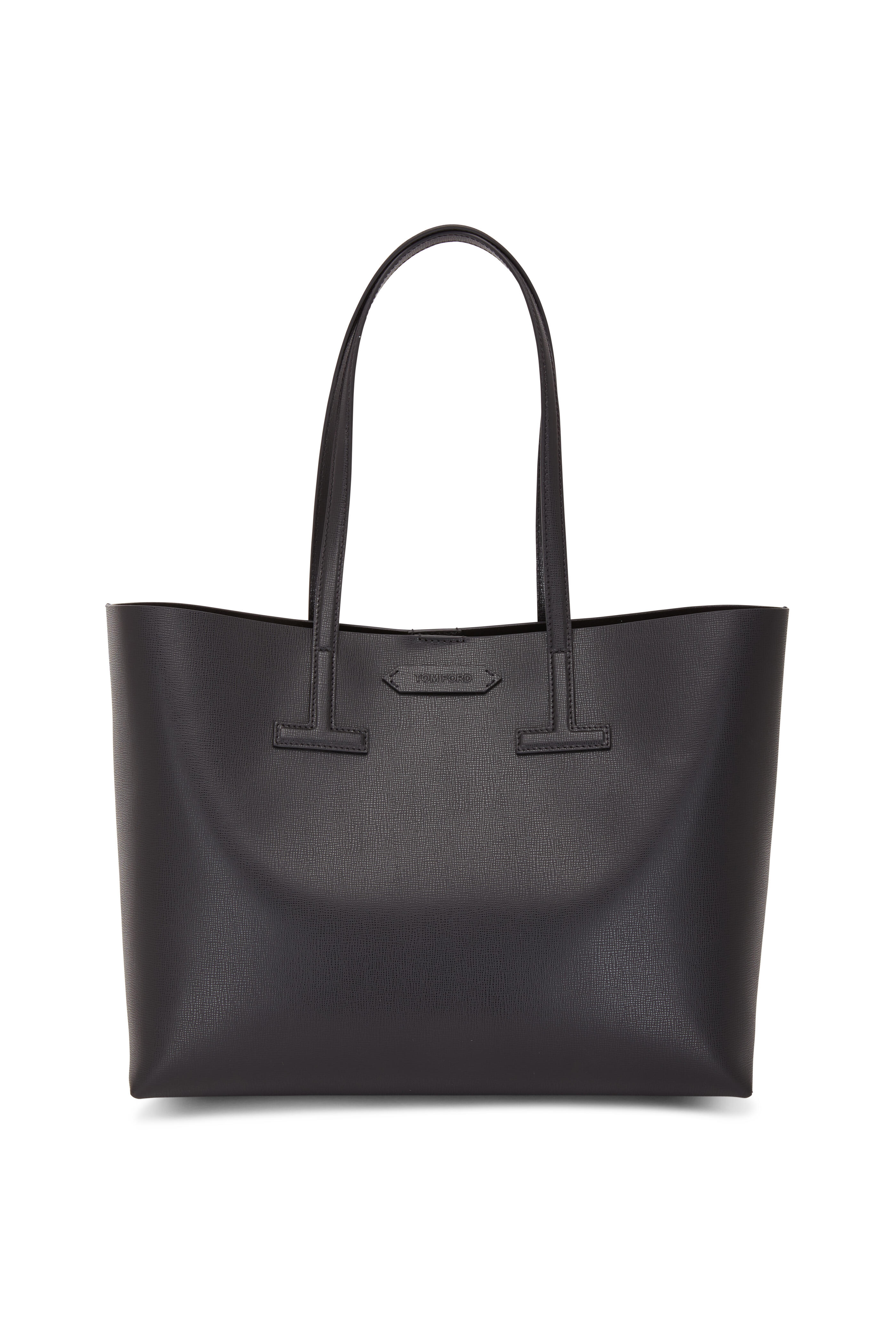 【送料&関税込】Tom Ford The Small Tote Tom Ford - Black Saffiano Leather Small T Tote | Mitchell Stores
