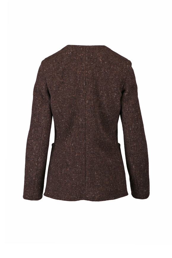 Ralph Lauren Alira Brown Donegal Tweed Jacket - view 4