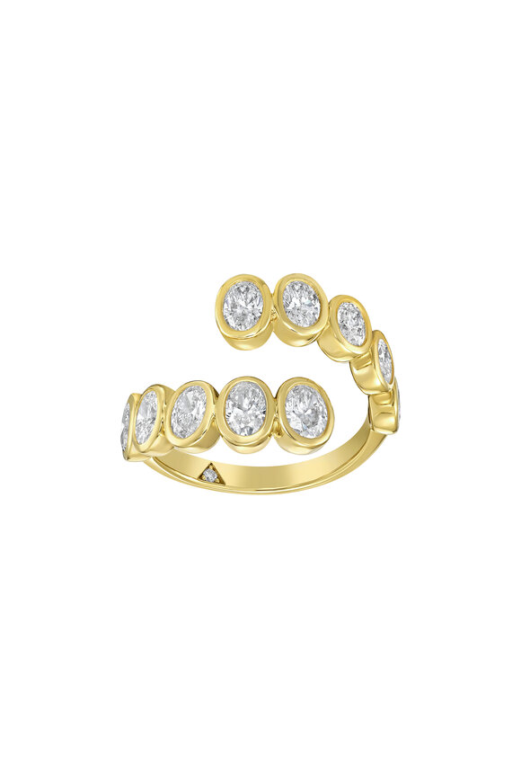 Ruchi 18k Yellow Gold Santina Diamond Wrap Ring