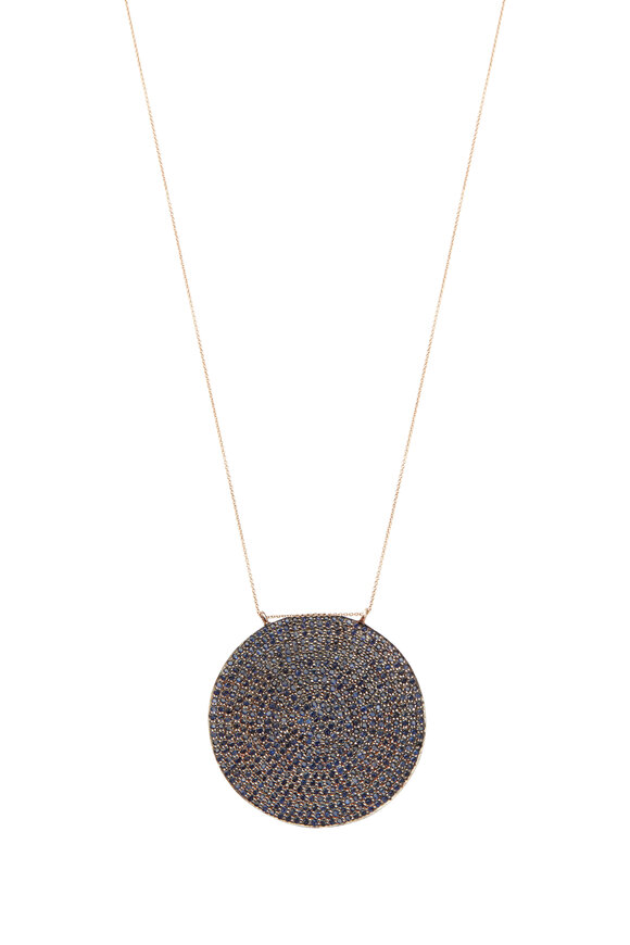 Tulah Jem - Rose Gold Blue Sapphire Pendant