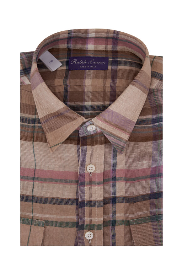 Ralph Lauren Purple Label - Cooper Truffle Plaid Sport Shirt