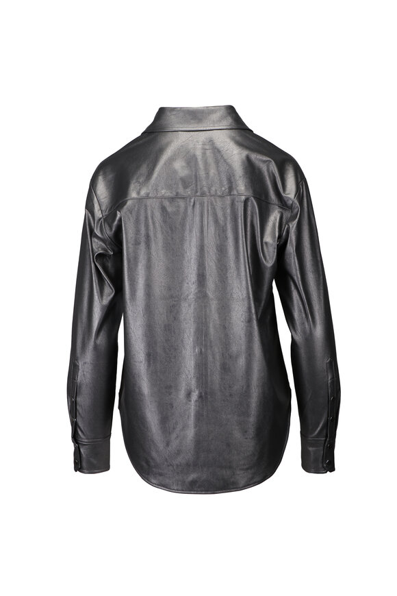 Brochu Walker The Everyday Aluminum Cropped Vegan Leather Shirt - view 2
