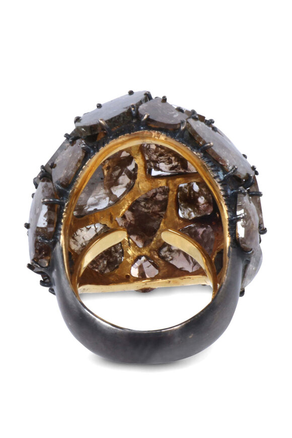 Michael Tracy Diamond Cluster Dome Salt Ring - view 3