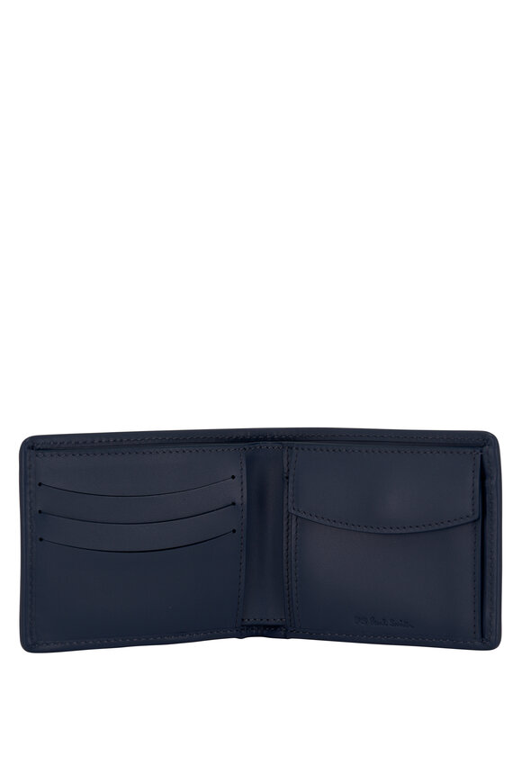 Paul Smith - Navy & Multi Striped Bifold Wallet 